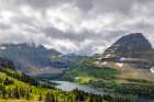 Hidden Lake and Bearhat Mountain in Glacier National Park-Montana-USA Art Print